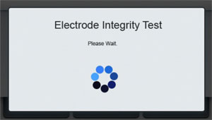 4) Press “TREATMENT” and the device will automatically check for proper electrode setup before beginning the treatment.